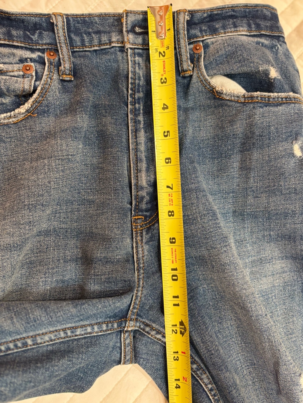 Abercrombie & Fitch The Ankle Straight Ultra High Rise Denim Jeans Curve Love 25 - Picture 5 of 6
